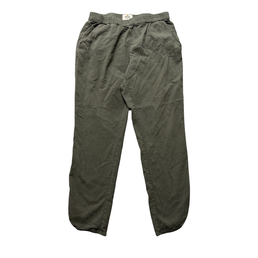 Marine Layer Jogger Pants Mens Small Green Elastic Waist Tapered Casual Lounge